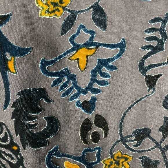 Carolina Belle Montreal Womens Tunic Style Dress Size 4 Black Blue Velvet Floral - Picture 2 of 7